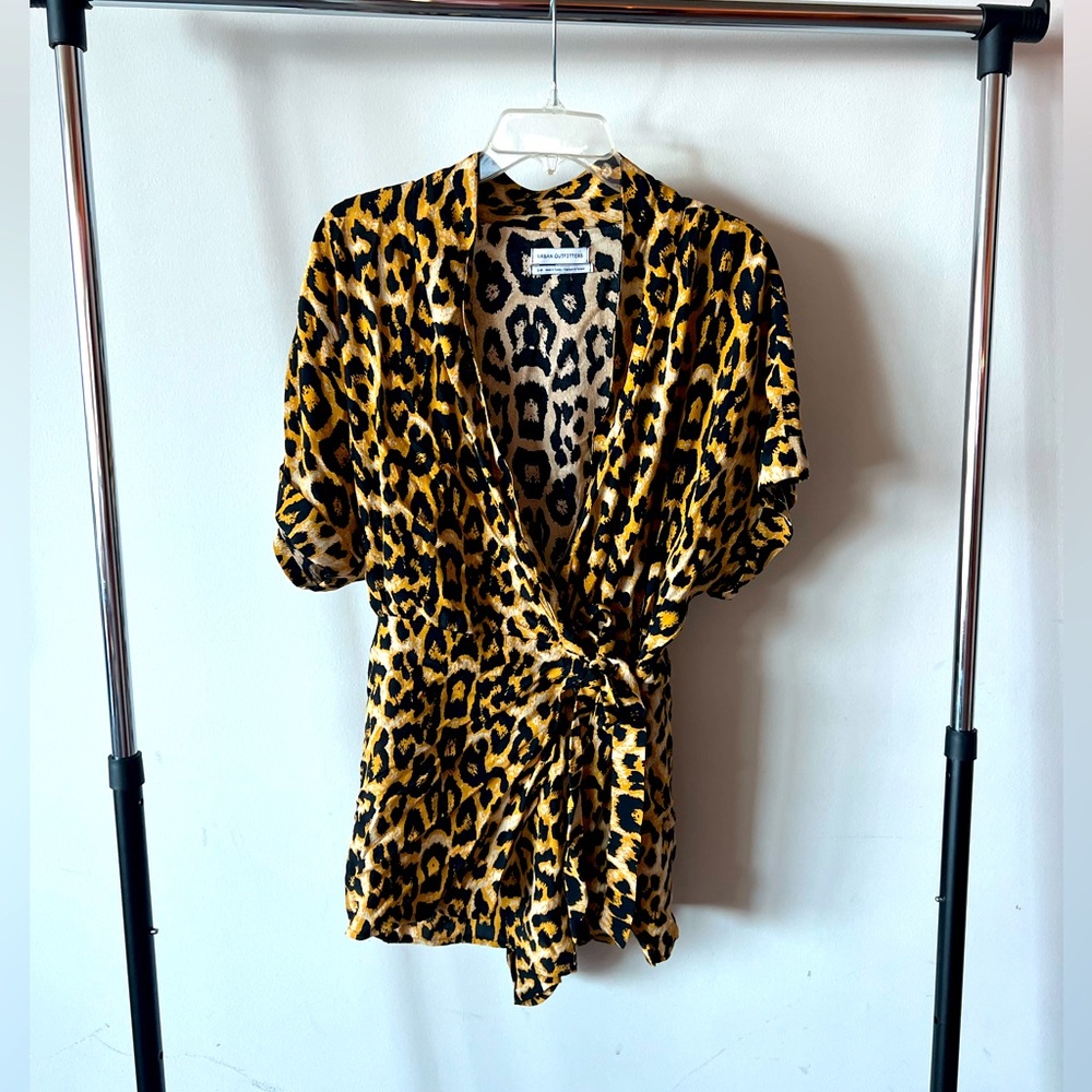 Leopard Print Short Romper